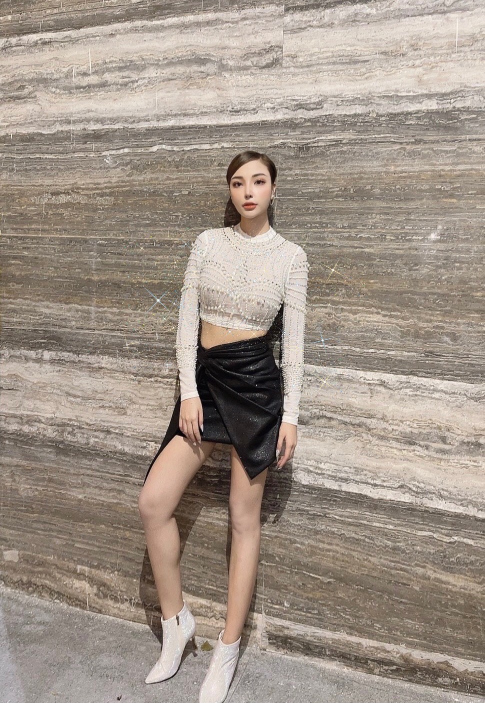 Outlet | (2 màu) Đầm ôm dáng dài cổ lọ kim tuyến Sienna | My Way Fashion ||  Thời trang thiết kế cao cấp